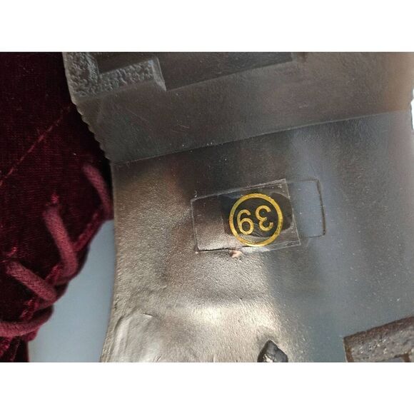 Coolway wine colored velvet tie up shoes. Size 8.5. - Picture 5 of 6